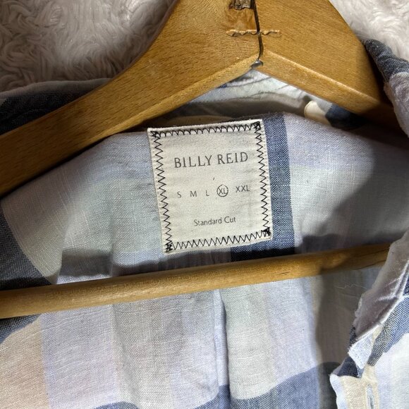 Billy Reid Men's Plaid Button Down Size XL - Picture 2 of 4